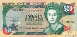 20 Dollars Petit numéro BERMUDA  1997 P.47 FDC