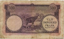 500 Francs BELGIAN CONGO  1955 P.28b VG
