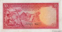 50 Francs CONGO BELGA  1957 P.32 AU
