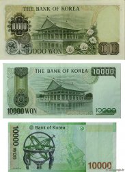 10000 Won Lot SÜKOREA  1979 P.46, P.49 et P.56 fVZ