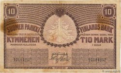 10 Markkaa FINLANDIA  1909 P.019Cb MB