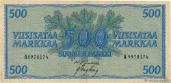 500 Markkaa FINLAND  1955 P.096a XF-