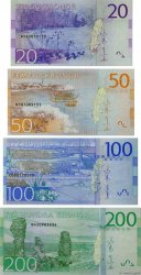20, 50, 100 et 200 Kronor Lot SUÈDE  2015 P.69 au P.72 NEUF