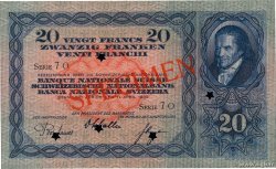 20 Francs Spécimen SUISSE  1935 P.39es FDC
