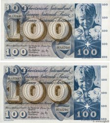 100 Francs Consécutifs SWITZERLAND  1973 P.49o UNC-