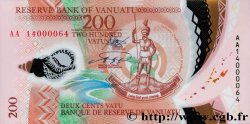 200 Vatu Petit numéro VANUATU  2014 P.12 FDC