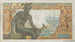 1000 Francs DÉESSE DÉMÉTER Petit numéro FRANCE  1942 F.40.01 TB