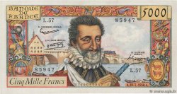 5000 Francs HENRI IV FRANKREICH  1958 F.49.07 VZ