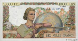10000 Francs GÉNIE FRANÇAIS FRANCE  1953 F.50.64 XF