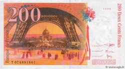 200 Francs EIFFEL Sans STRAP Fauté FRANCE  1999 F.75f4.05 XF-