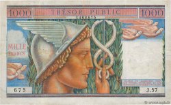 1000 Francs TRÉSOR PUBLIC FRANCE  1955 VF.35.01 F+