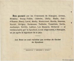 100 Francs Spécimen FRANCE regionalism and miscellaneous Rimogne 1917 JP.08-209 AU