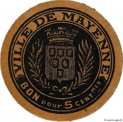 5 Centimes FRANCE regionalismo e varie Mayenne 1917 JP.53-37 FDC