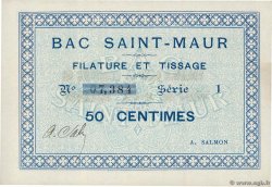 50 Centimes FRANCE Regionalismus und verschiedenen Bac Saint-Maur 1914 JP.62-0051 ST