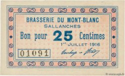 25 Centimes FRANCE regionalismo e varie Sallanches 1916 JP.74-39 FDC