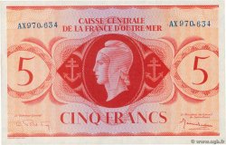 5 Francs AFRIQUE ÉQUATORIALE FRANÇAISE  1944 P.15b q.FDC