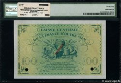 100 Francs Spécimen AFRIQUE ÉQUATORIALE FRANÇAISE Brazzaville 1946 P.18s pr.SPL