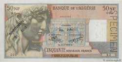 50 Nouveaux Francs Spécimen ALGÉRIE  1959 P.120s SUP+
