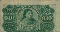 10 Centesimos Fuertes ARGENTINA  1869 PS.0501b VF
