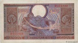 1000 Francs - 200 Belgas BELGIO  1943 P.125 BB