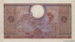 1000 Francs - 200 Belgas BÉLGICA  1943 P.125 MBC