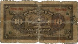 10 Dollars CHINA Shanghai 1920 P.0006a MC