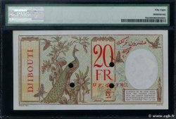 20 Francs Spécimen DSCHIBUTI   1941 P.07Bs fST