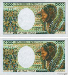10000 Francs Consécutifs GABON  1991 P.07b UNC-