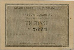 1 Franc GUADELOUPE  1884 P.01A XF+