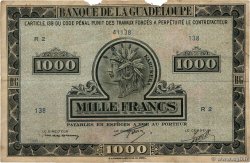 1000 Francs Karukera GUADELOUPE  1943 P.26a q.MB
