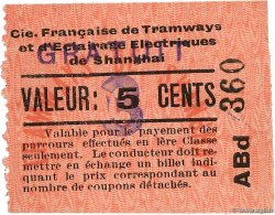 3 Cents surchargé sur 5 Cents INDOCINA FRANCESE Shanghai 1939 P. - q.FDC