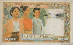 100 Piastres - 100 Dong FRANZÖSISCHE-INDOCHINA  1954 P.108 VZ+
