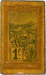 1 Franc Zébu MADAGASCAR  1916 P.032 XF