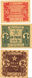 50 centimes, 1 et 2 Francs Lot MAROKKO  1944 P.41/42/43 ST