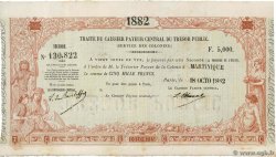 5000 Francs MARTINIQUE  1882 K.373 XF
