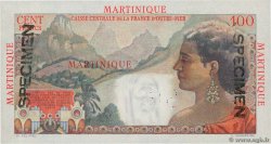 100 Francs La Bourdonnais Spécimen MARTINIQUE  1946 P.31s fST+