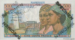 500 Francs Pointe à Pitre Spécimen MARTINIQUE  1946 P.32s q.FDC
