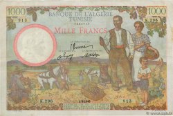 1000 Francs TúNEZ  1946 P.26 MBC