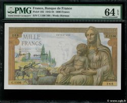 1000 Francs DÉESSE DÉMÉTER FRANCE  1942 F.40.05