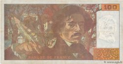 100 Francs DELACROIX imprimé en continu FRANCE  1990 F.69bis.01bD TB