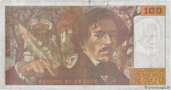 100 Francs DELACROIX imprimé en continu FRANCE  1990 F.69bis.01bF VF