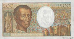 200 Francs MONTESQUIEU Fauté FRANKREICH  1989 F.70.09 SS