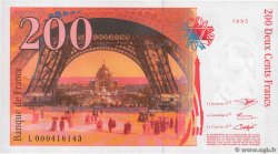 200 Francs EIFFEL Sans STRAP Fauté FRANCIA  1995 F.75f4.01 SC