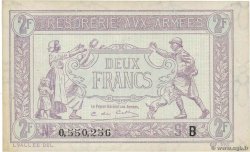 2 Francs TRÉSORERIE AUX ARMÉES FRANKREICH  1919 VF.05.02 fVZ