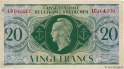 20 Francs AFRIQUE ÉQUATORIALE FRANÇAISE  1943 P.17a MBC
