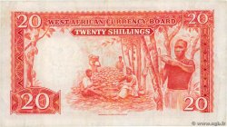 20 Shillings AFRIQUE OCCIDENTALE BRITANNIQUE  1953 P.10a TB+
