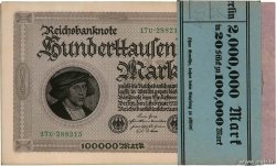 100000 Mark Liasse GERMANIA  1923 P.083 q.FDC