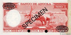 500 Escudos Spécimen ANGOLA  1970 P.097s AU