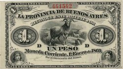 1 Peso ARGENTINA  1869 PS.0481a EBC