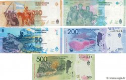 5, 10, 50, 200 et 500 Pesos Lot ARGENTINA  2015 P.LOT SC+
